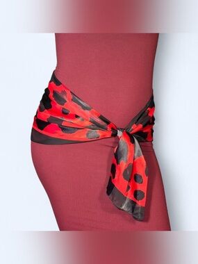Red Polka Dot Scarf Belt!
